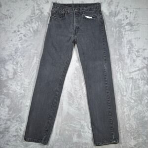 Vintage Levi’s 505 Black Faded Made in USA 12/94 Size 31x32 Fits 30x31